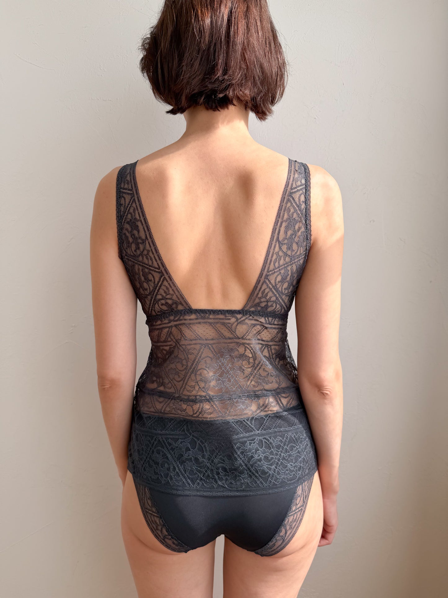 Amary All Lace BraCamisole|Charcoal