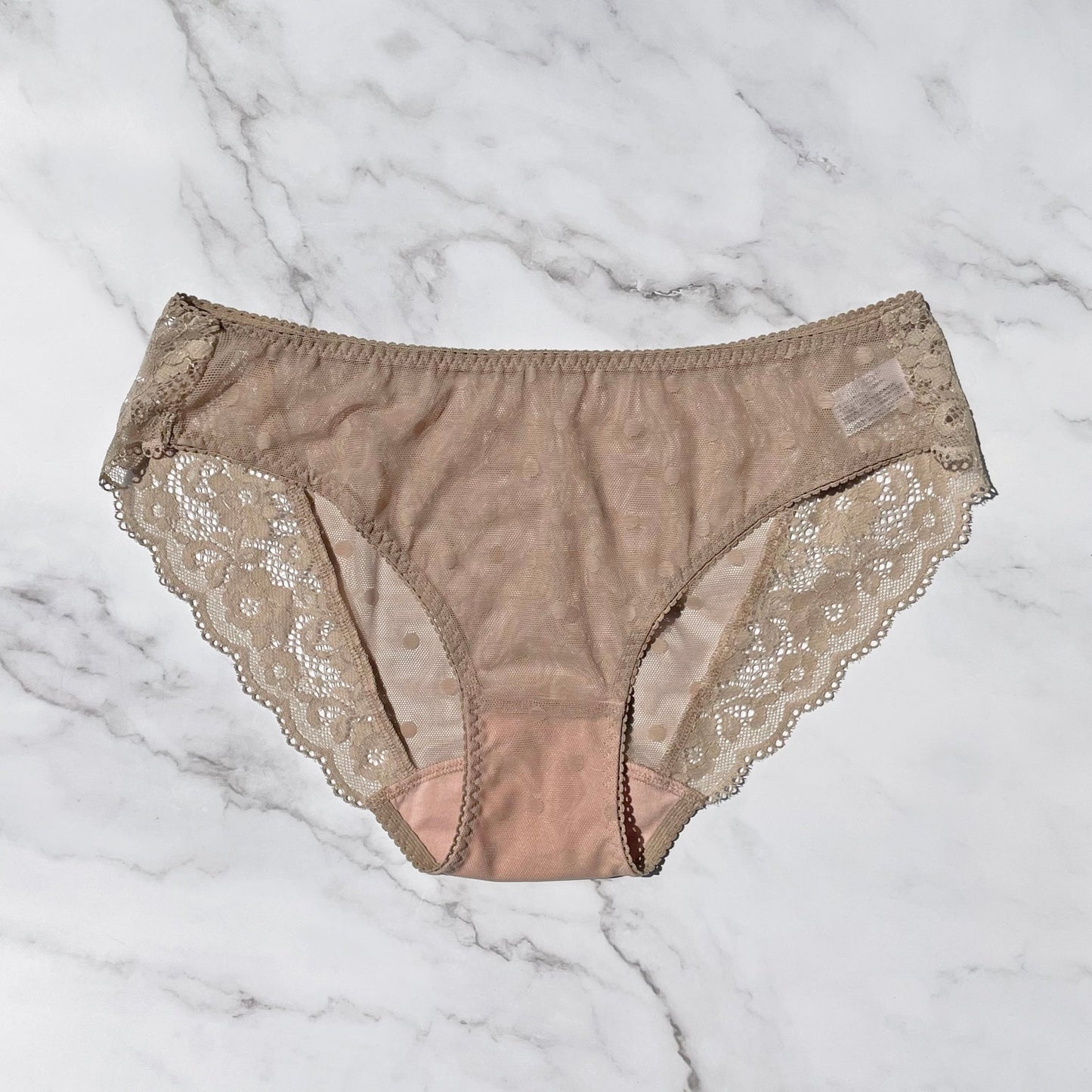 Dot Strapless set Bikini|Beige