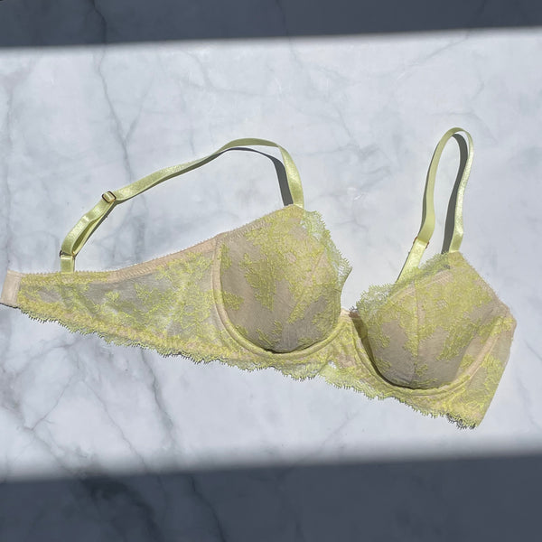 Poppy Lime Yellow Underwire Bra