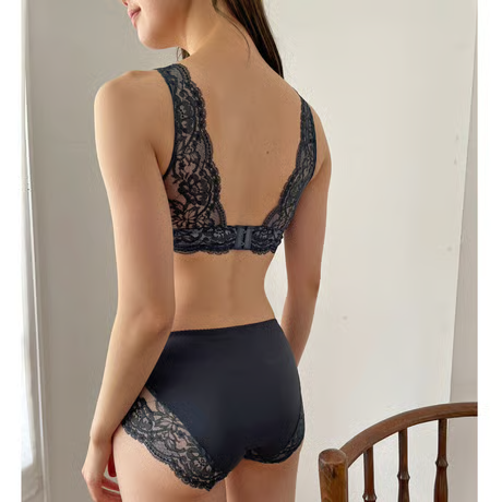 SALE Lilac Forest Green Long Bralette