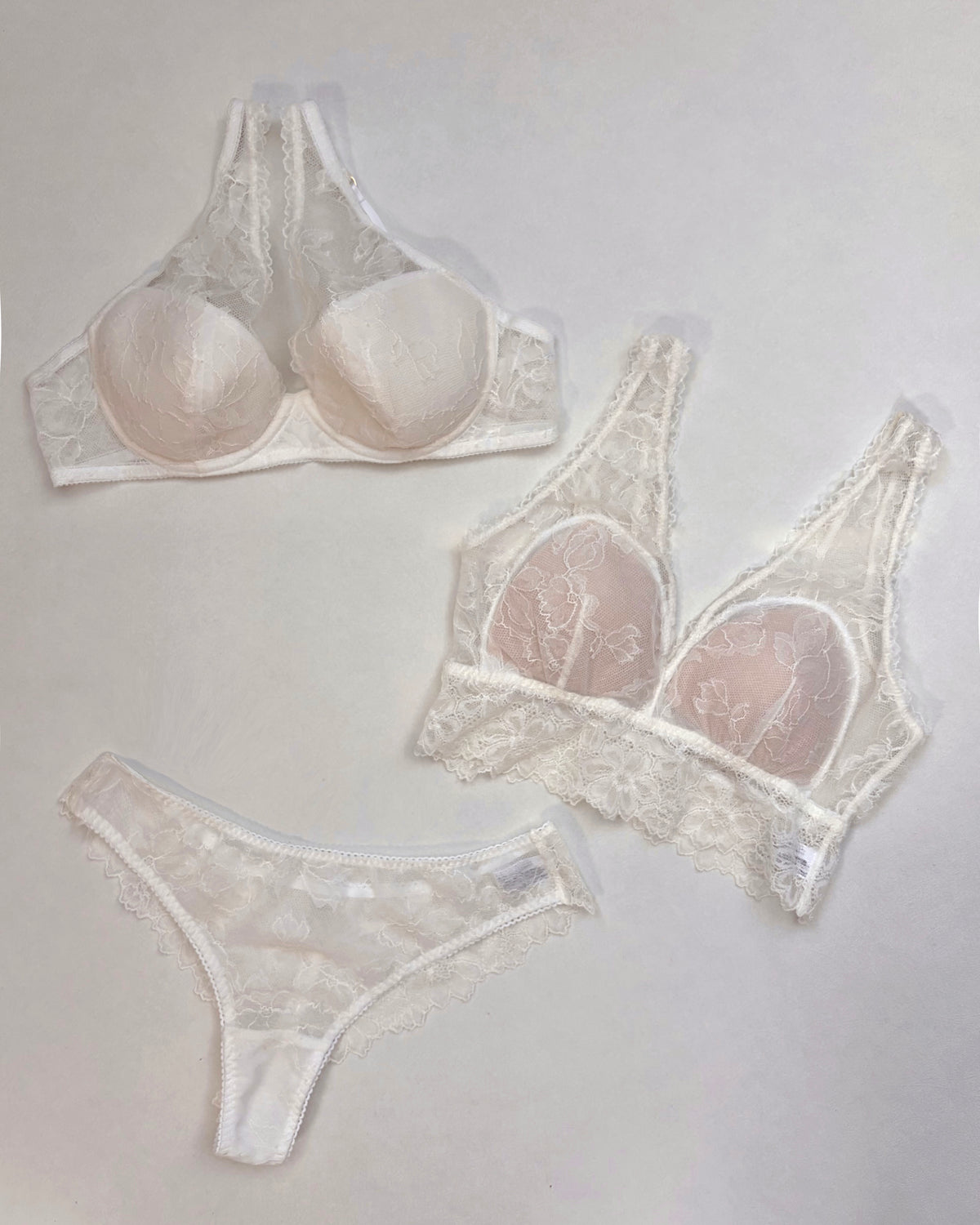 Ellis Plunge Underwire Bra|Ivory