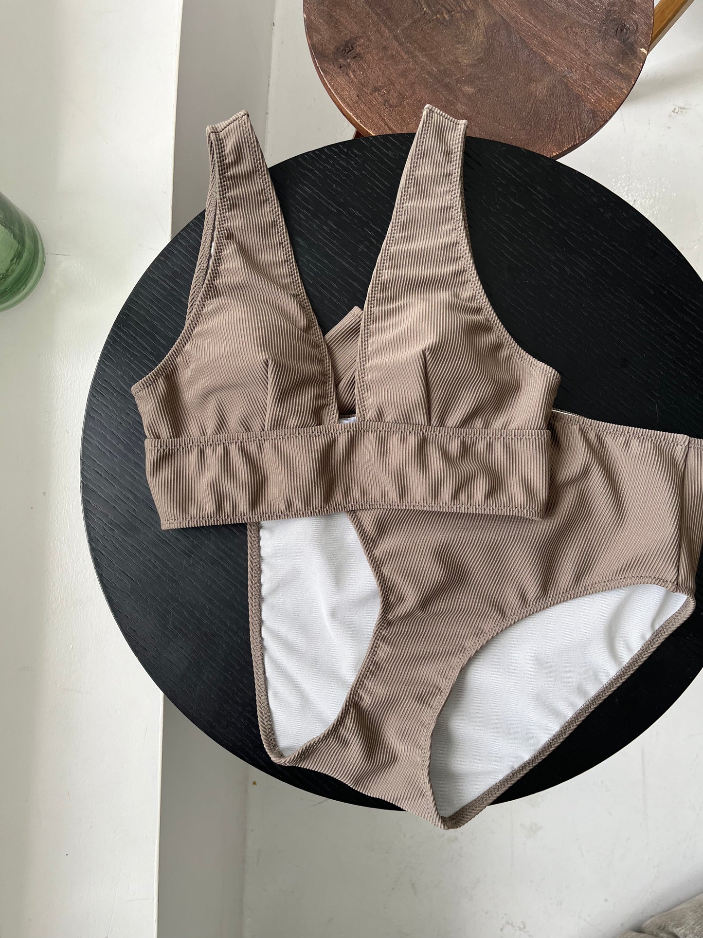 Swim Wear High Waist Bikini|Khaki