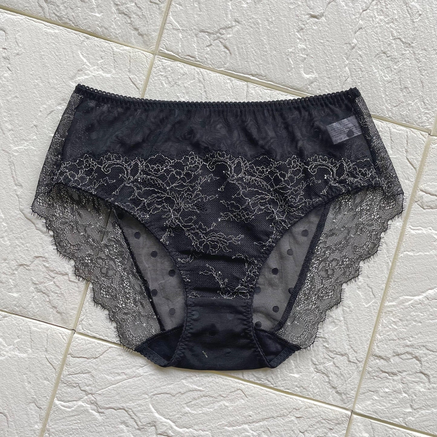 Polka Dot High Waist Bikini|Black