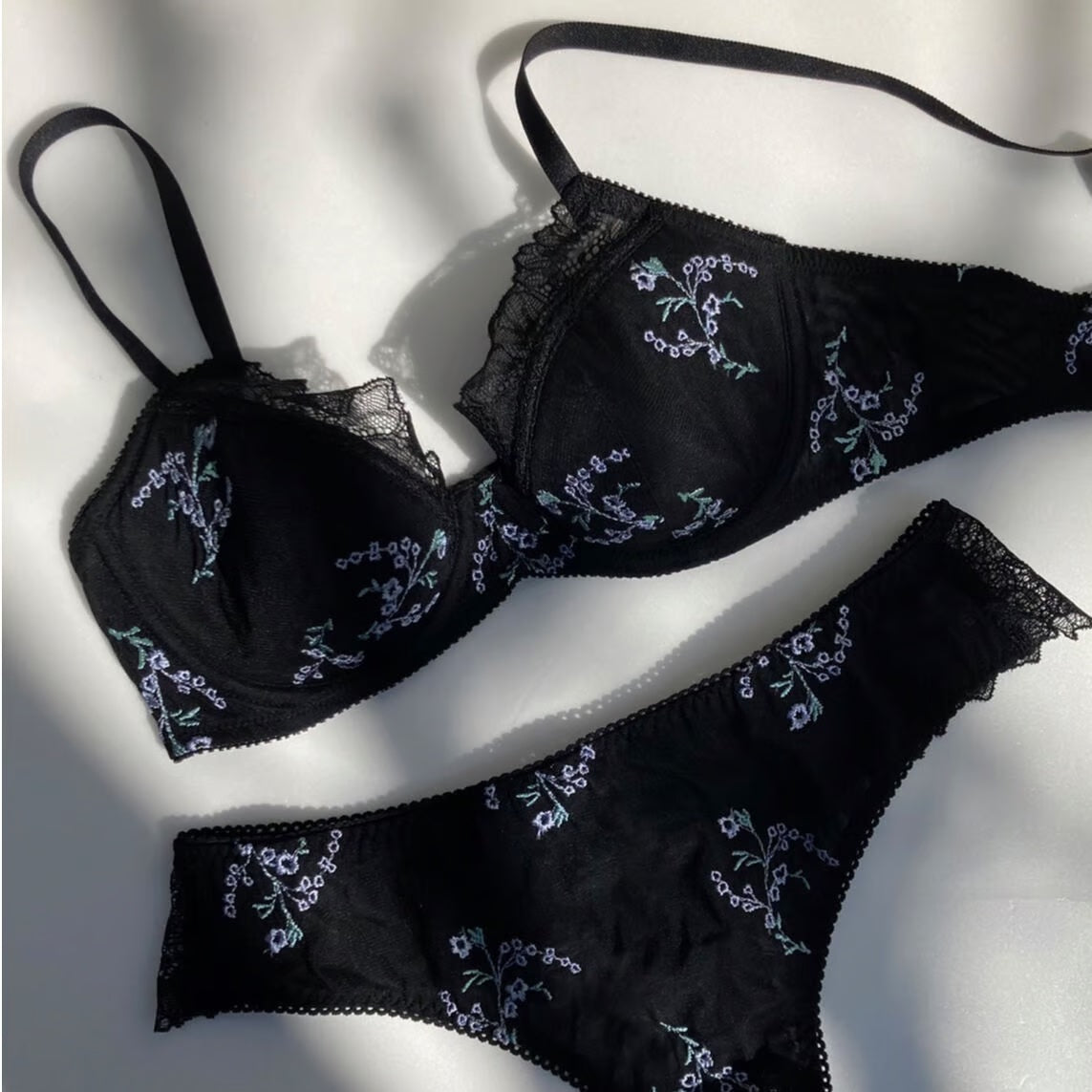 SALE Dream Garden Black Underwire Bra