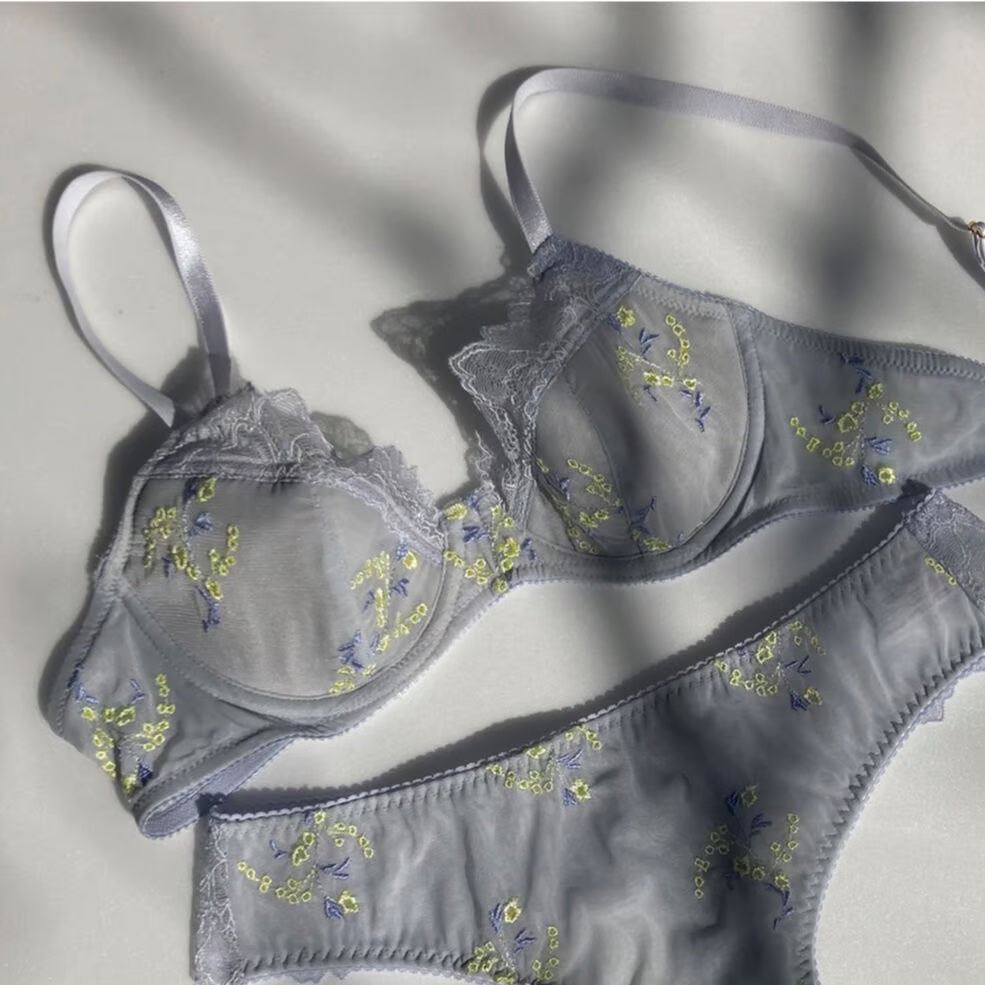 SALE Dream Garden Blue Underwire Bra