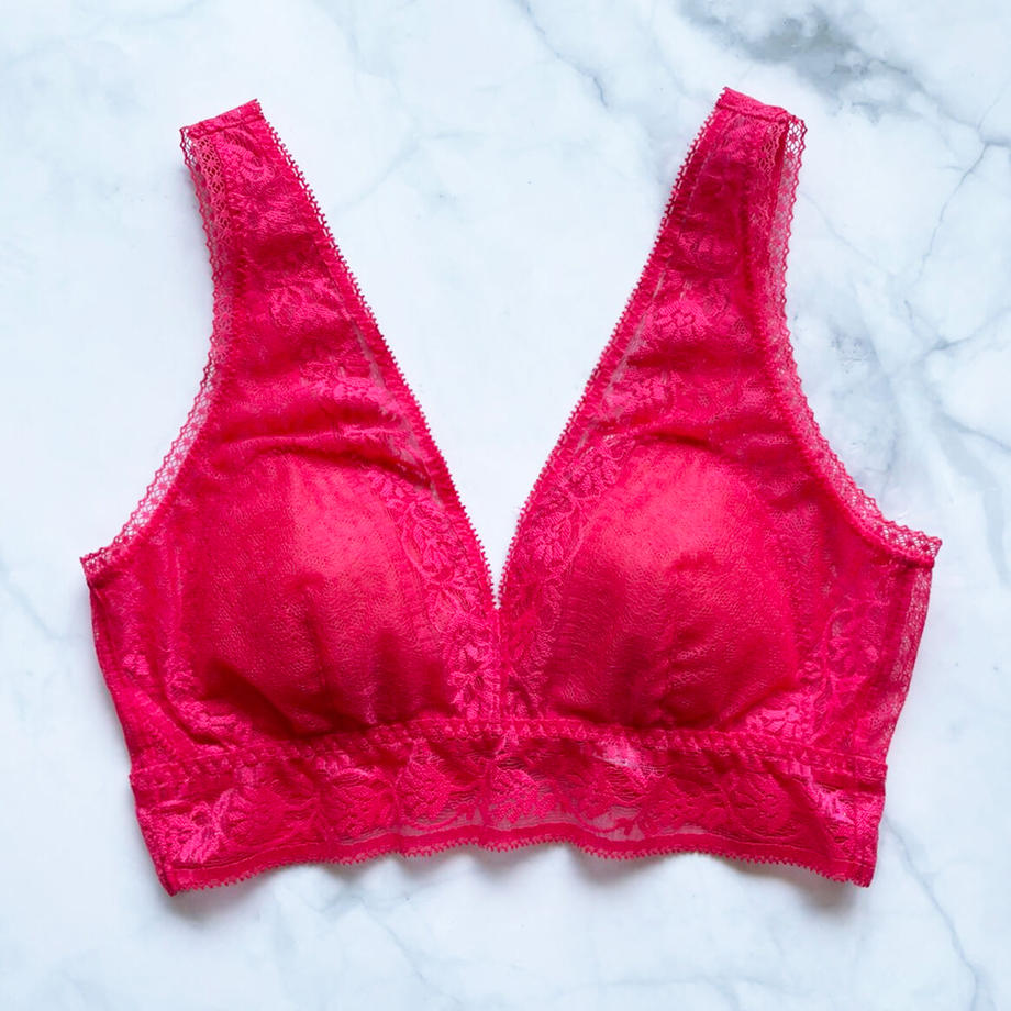 Freesia Vivid Pink Long Bralette