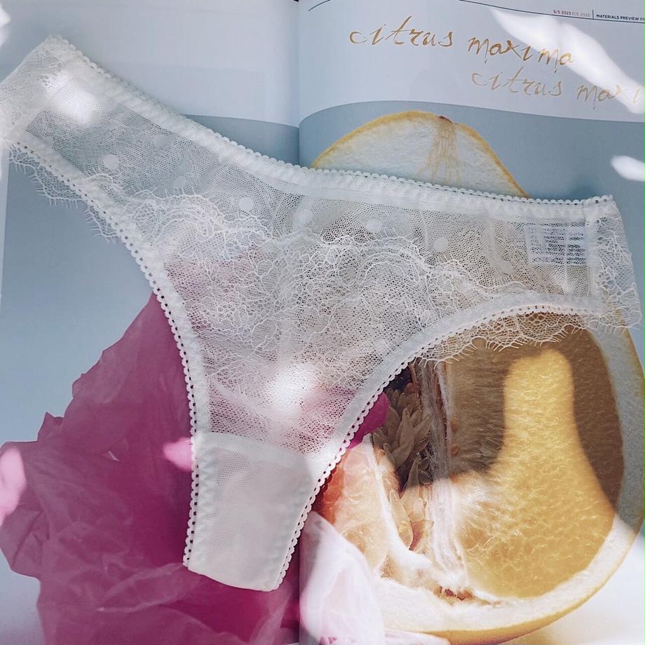 Polka Dot Thong|White