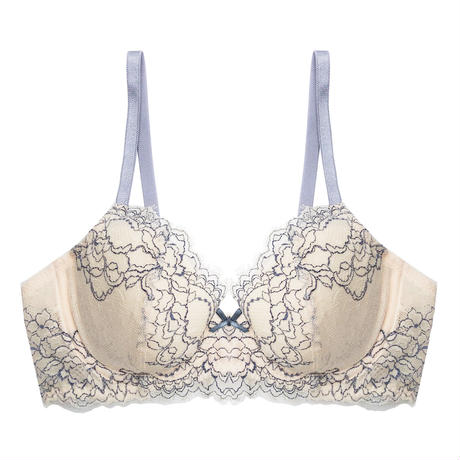 SALE Peach Rose Dusty Blue Underwire Bra