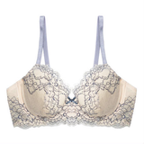 SALE Peach Rose Dusty Blue Underwire Bra
