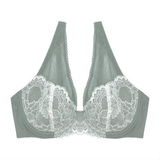 Daisy Ash Green ×White Underwire Bra