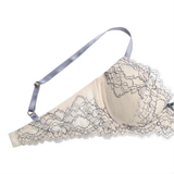 SALE Peach Rose Dusty Blue Underwire Bra