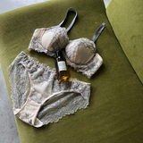 SALE Peach Rose Dusty Blue Underwire Bra