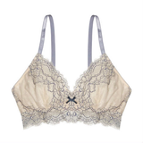 SALE Peach Rose Dusty Blue Bralette