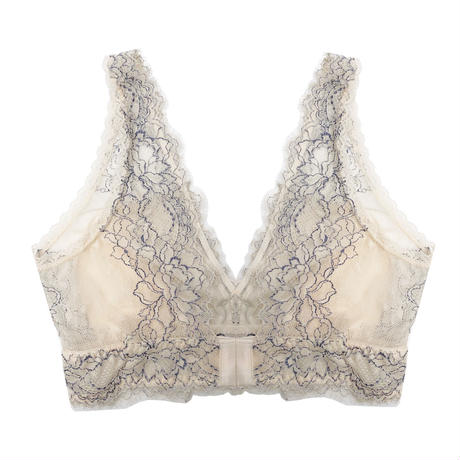 SALE Peach Rose Dusty Blue Long Bralette