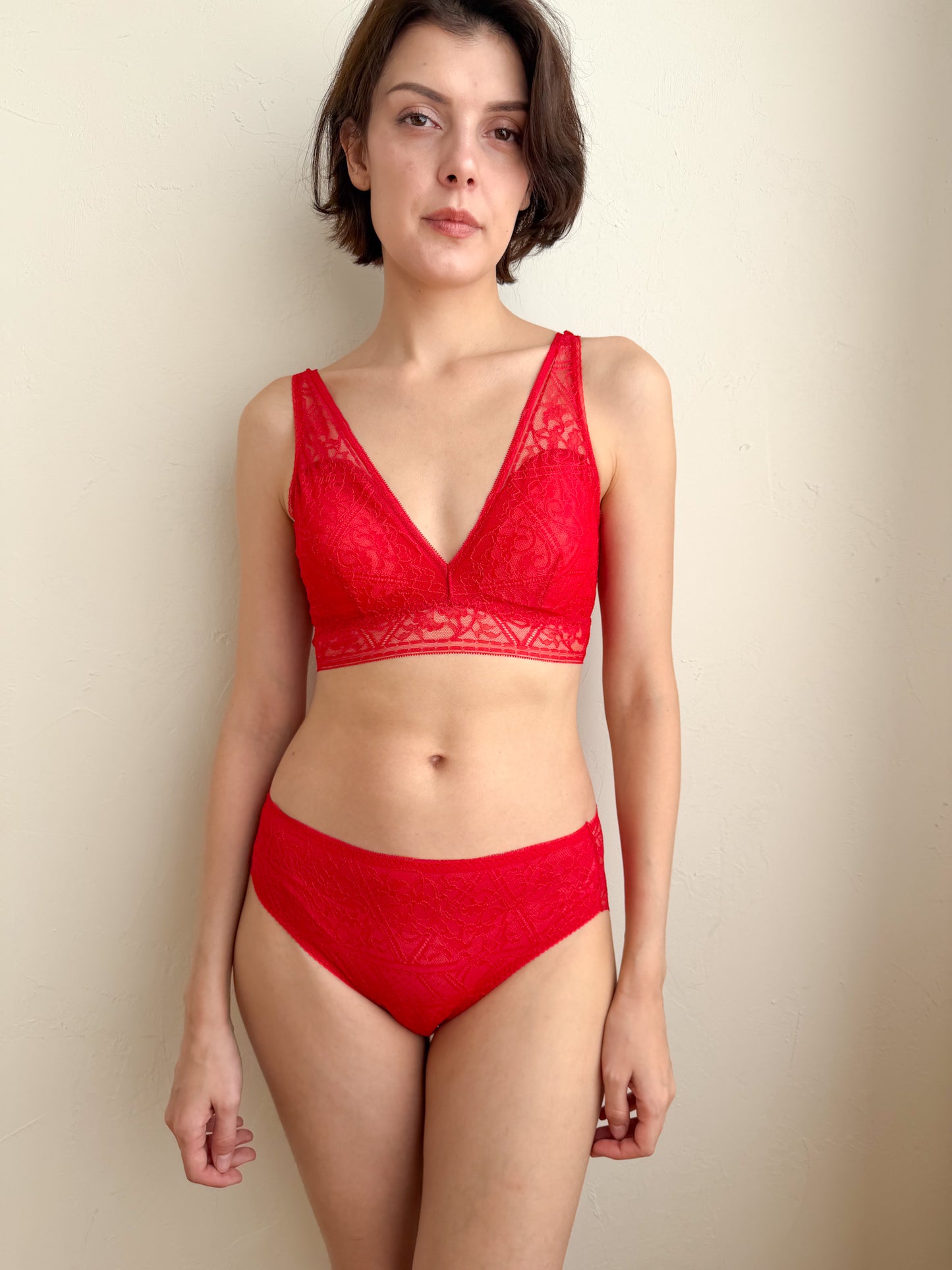 Amary High Waist Bikini｜Red