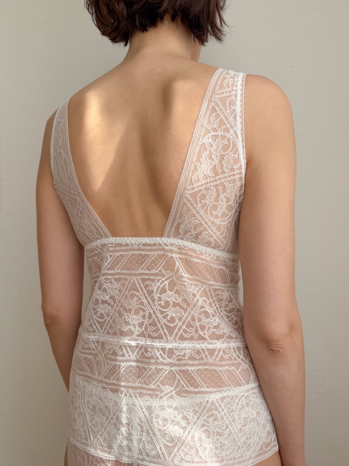 Amary All Lace BraCamisole｜White