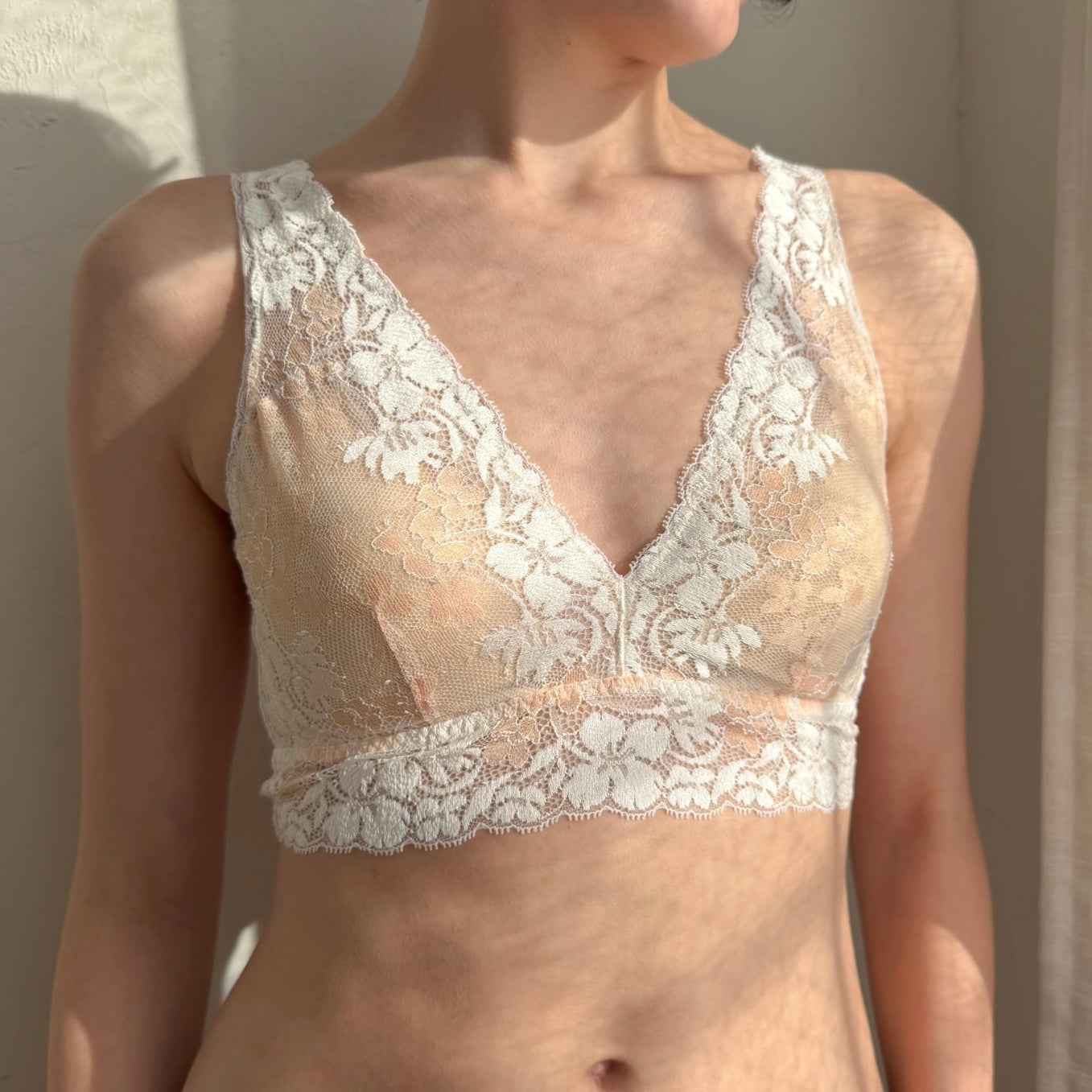Lupin Long Bralette｜White