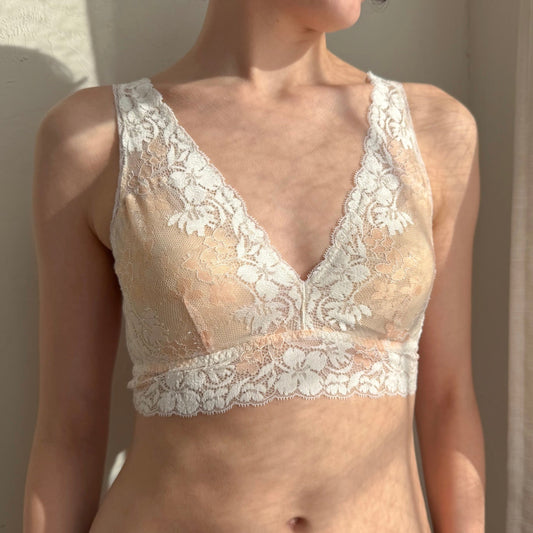 Lupin Long Bralette｜White