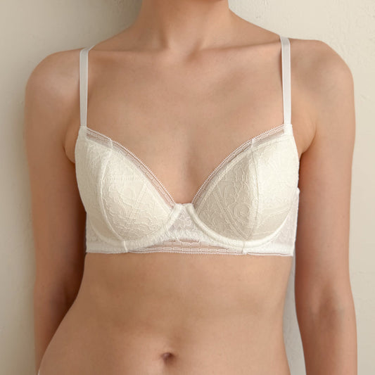 Amary 3/4 Cup Underwire Bra｜White