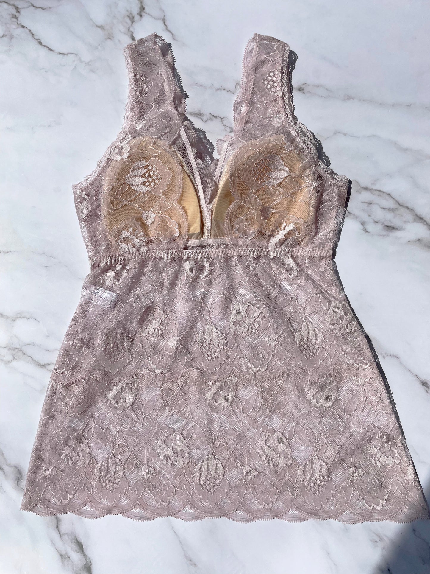 Protea All Lace BraCamisole｜Navy