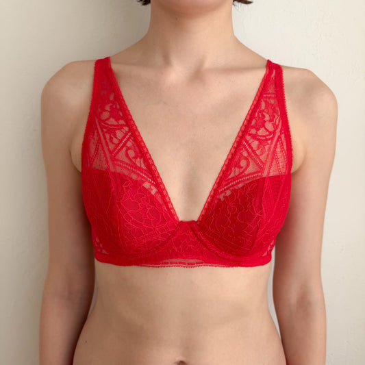 Amary Plunge Underwire Bra｜Red