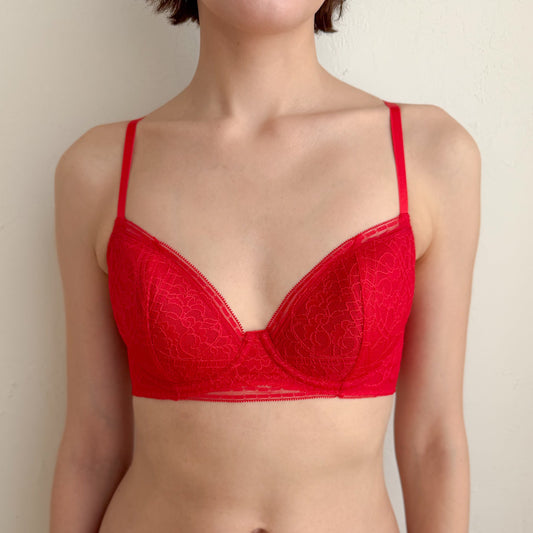 Amary 3/4 Cup Underwire Bra｜Red