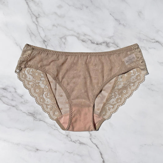 Dot Strapless set Bikini｜Beige