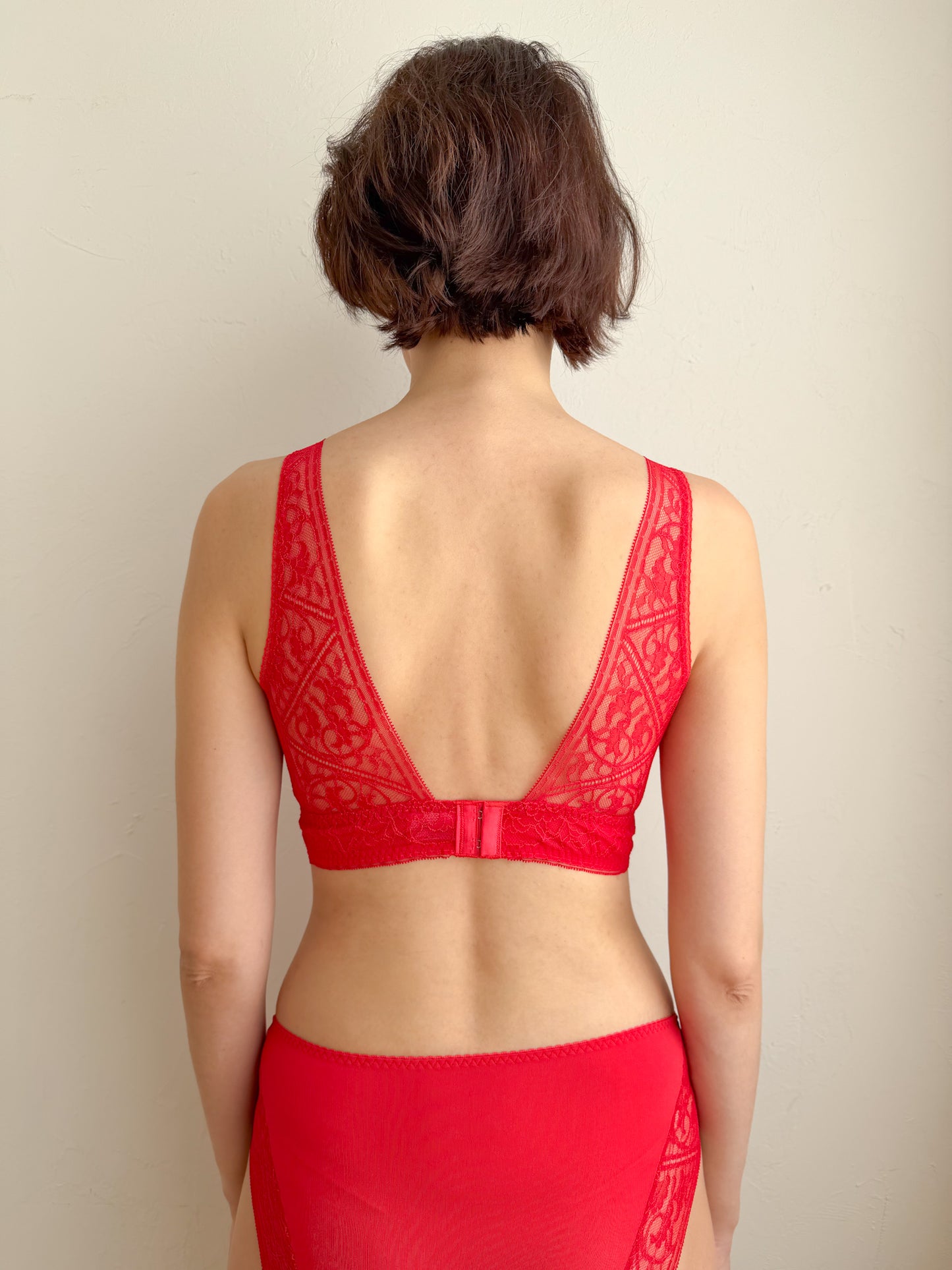 Amary Long Bralette｜Red