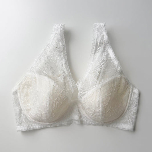 Amary Plunge Underwire Bra｜White