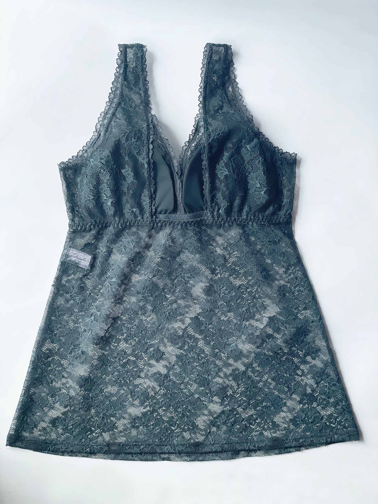 Viola All Lace BraCamisole｜Moss Green