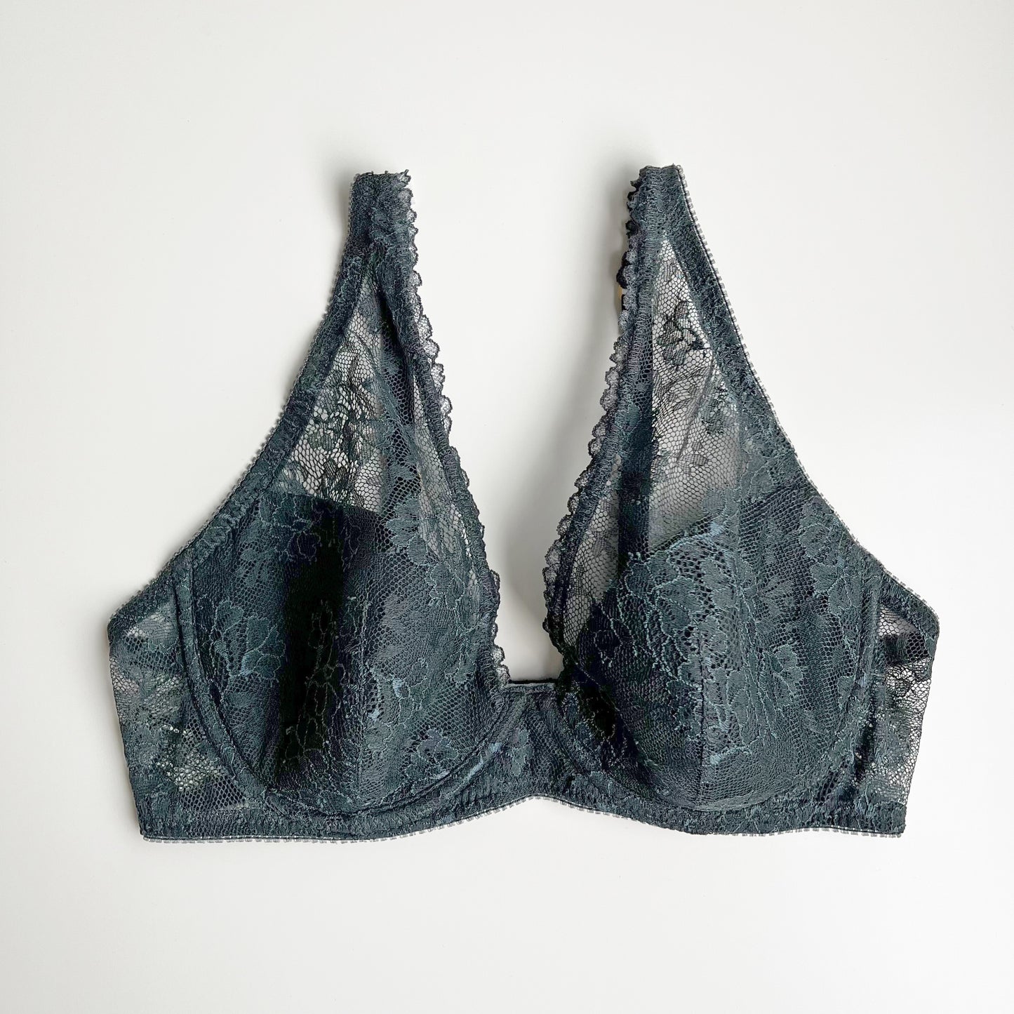 Viola Plunge Underwire Bra｜Moss Green