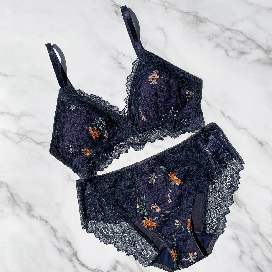 Night Garden Bikini｜Navy