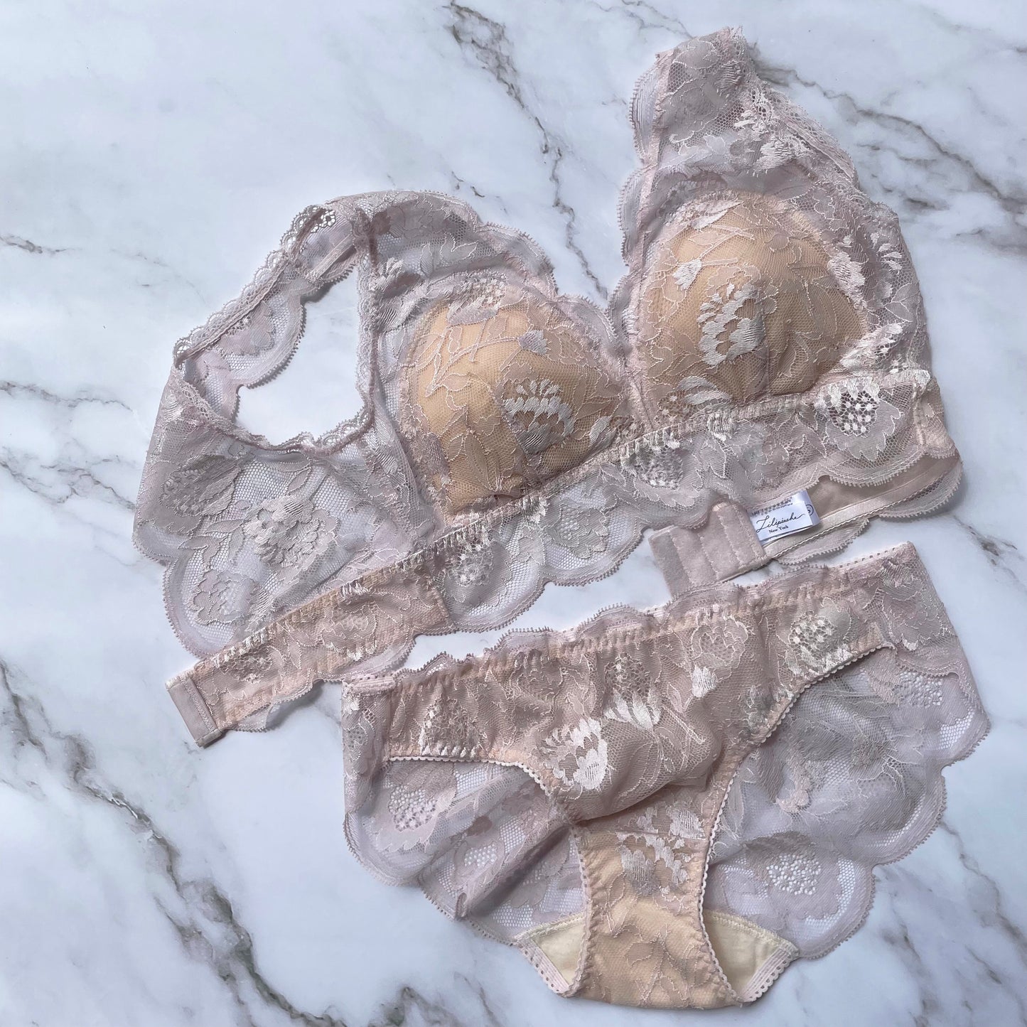 Protea Pink Long Bralette