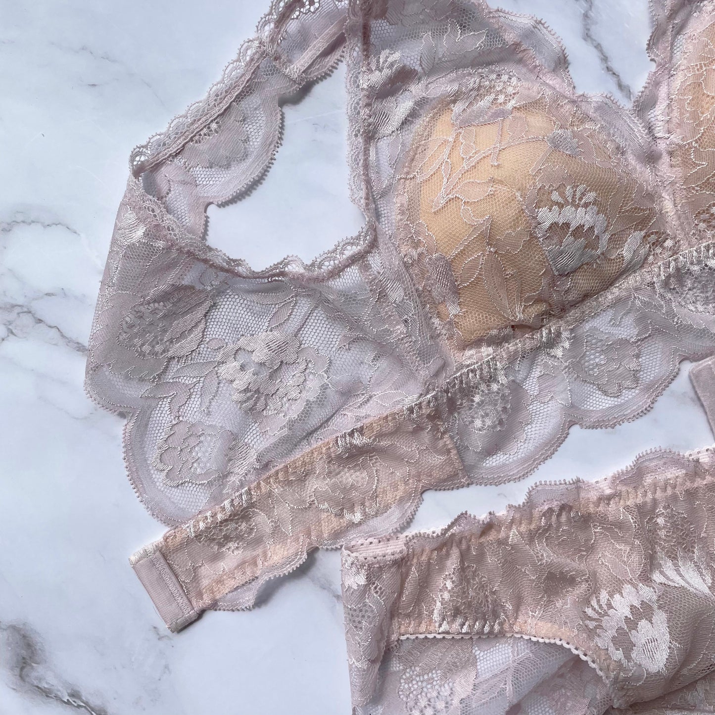 Protea Pink Long Bralette