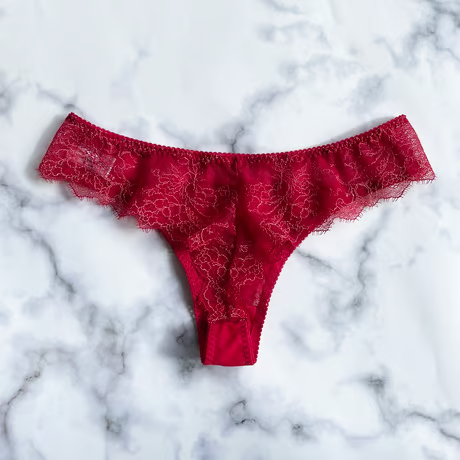 Polka Dot Berry Red Thong