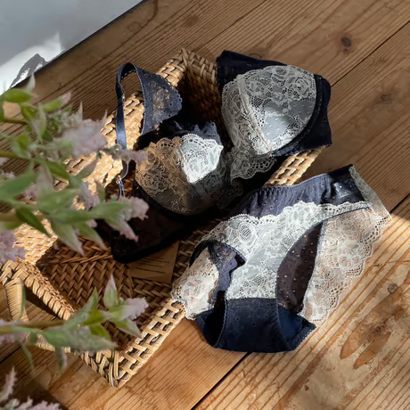 Jasmine Navy Underwire Bra