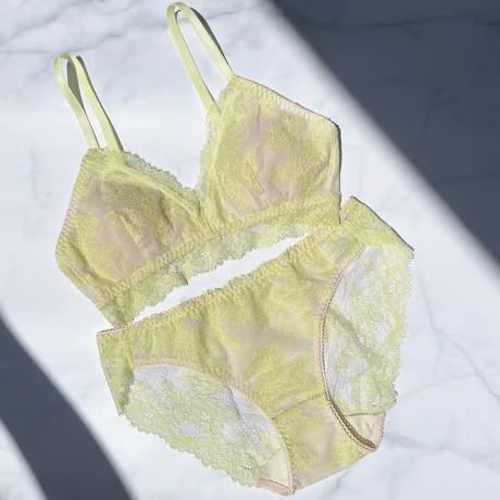 SALE Poppy Lime Yellow Bralette