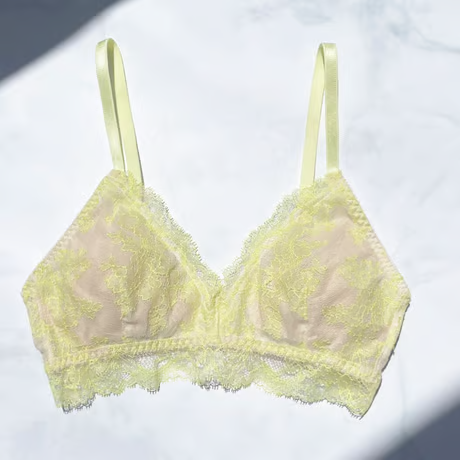 SALE Poppy Lime Yellow Bralette