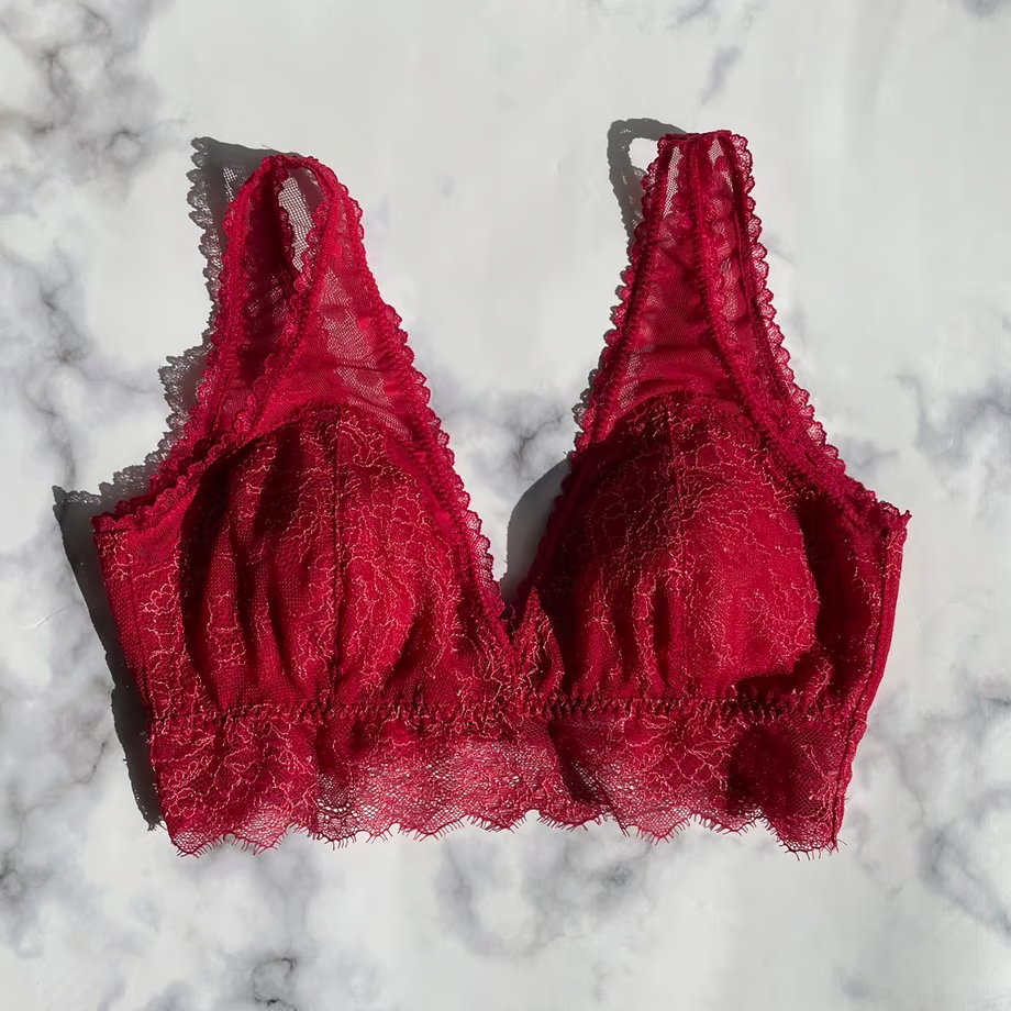 Polka Dot Berry Red Bralette