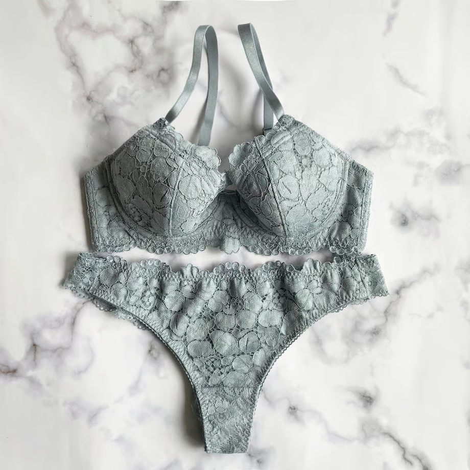 Peony Blue Underwire Bra