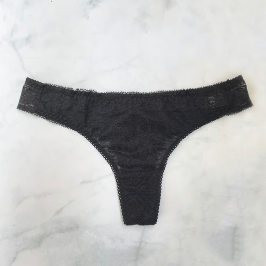 SALE Freesia Black Thong
