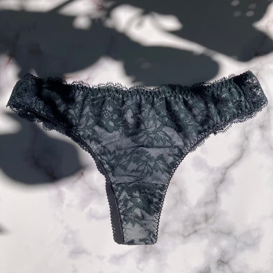 Lilac Forest Green Thong