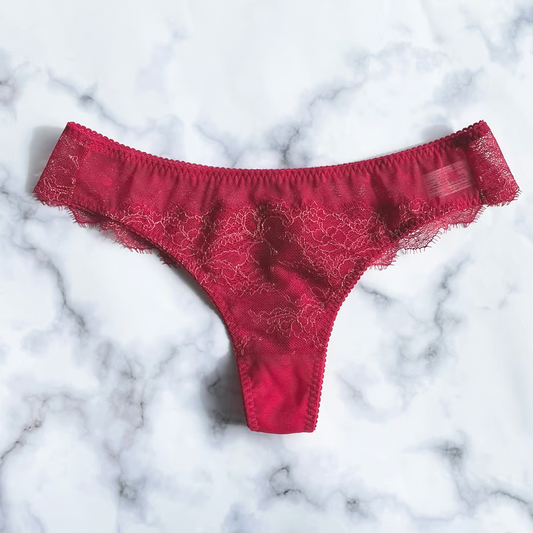 Polka Dot Berry Red Thong