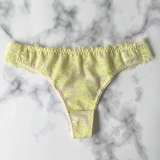 Poppy Lime Yellow Thong