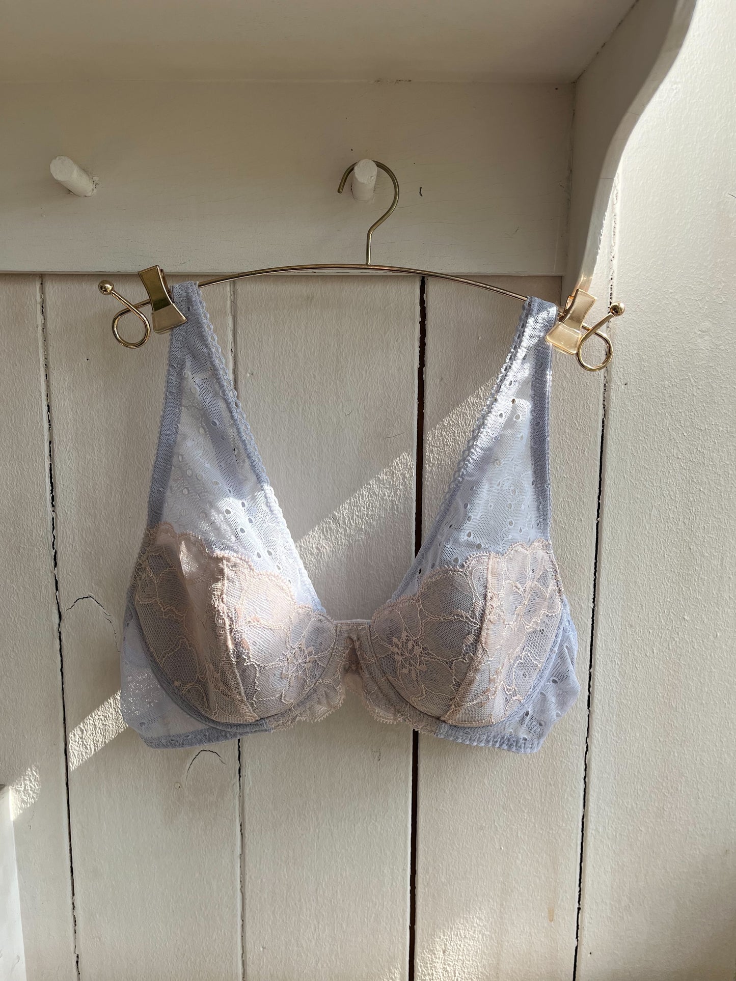 Jasmine Plunge Underwire Bra｜Pale Blue