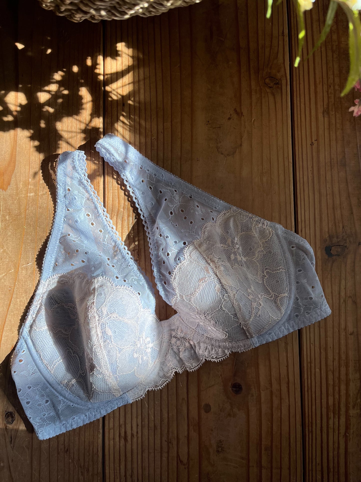 Jasmine Plunge Underwire Bra｜Pale Blue