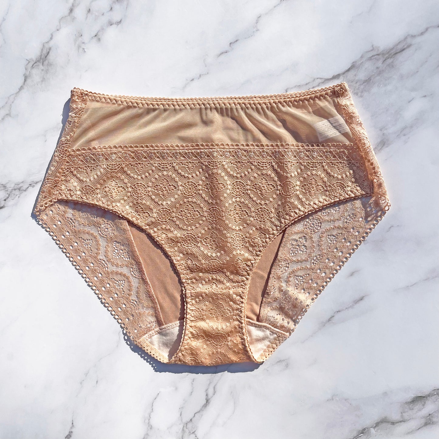 Moroccan High Waist Bikini | Pink Brown