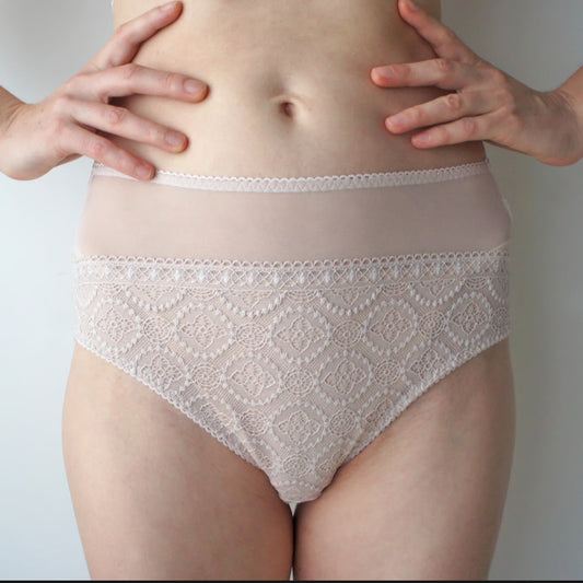 Moroccan High Waist Bikini | Sand Pink