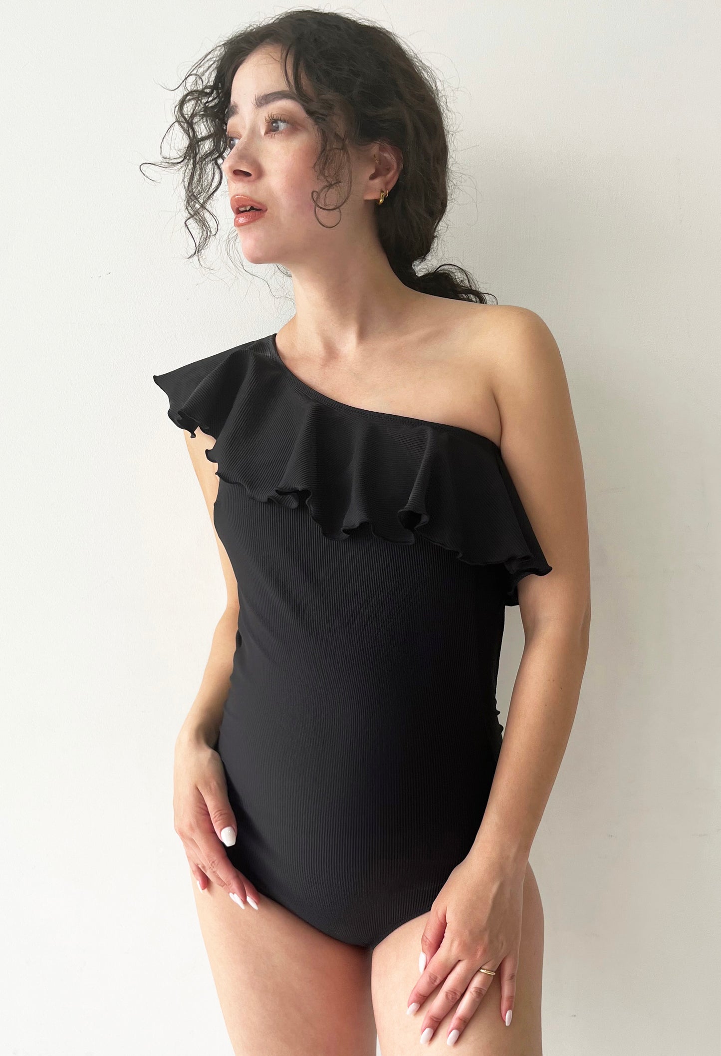 Swim Wear Flare Onepiece｜Black