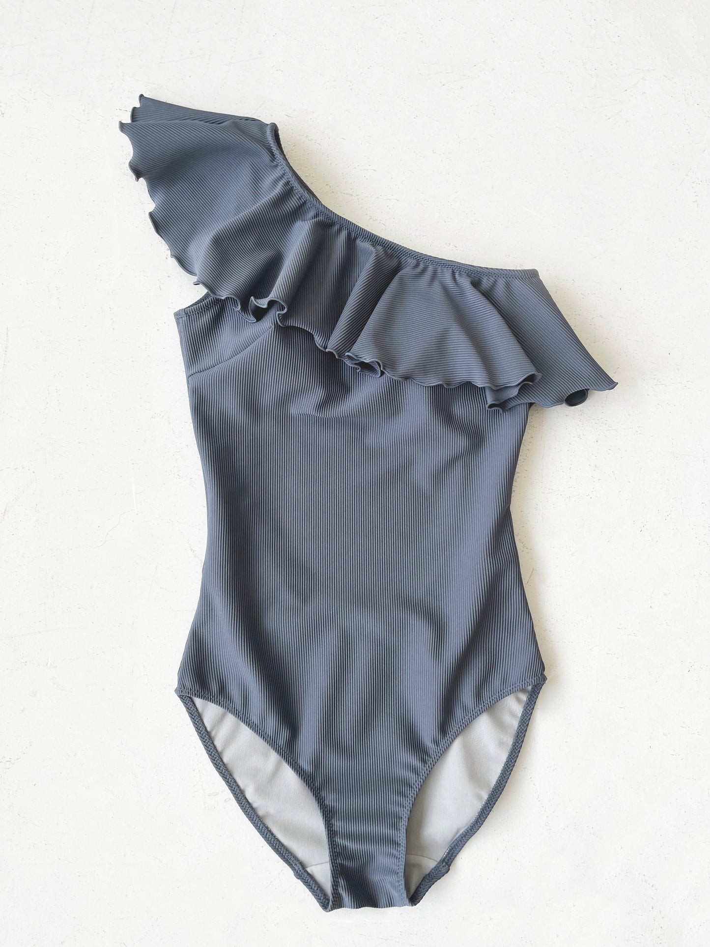Swim Wear Flare Onepiece｜Blue Glay